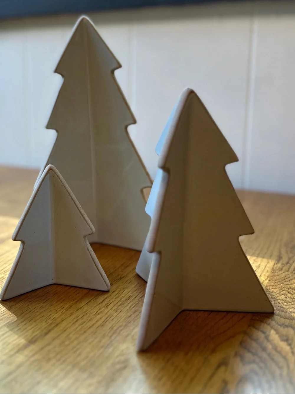 West Elm Mill Stoneware Decorative Tabletop Tree Set of 3